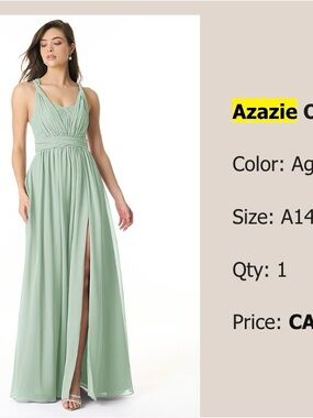 Azazie Olani (Agave, Chiffon)